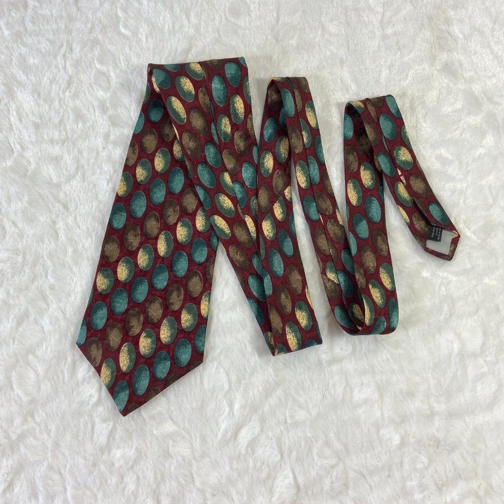 Vintage Renzo Amoni Abstract repeat Pattern 3D oval colorful very Artsy